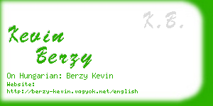 kevin berzy business card